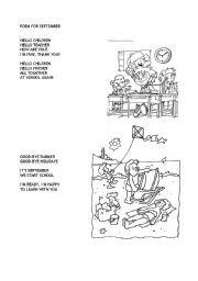 English Worksheet: start of school poem