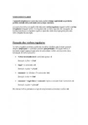 English Worksheet: regular and irregular verbs