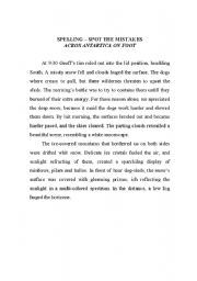 English Worksheet: Spelling - Spot the Mistakes