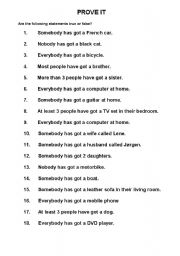 English Worksheet: Prove it - present perfect tense