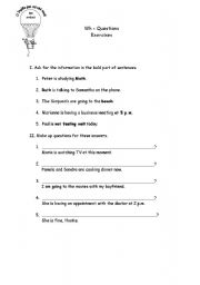 English worksheet: WH_Questions