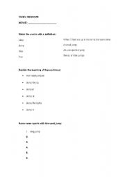 English Worksheet: JUMP IN