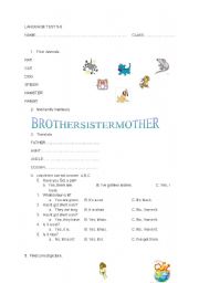 English worksheet: test