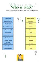 English Worksheet: Who is who? 