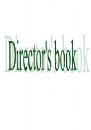 English worksheet: Directors book