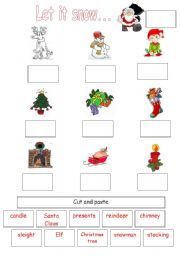 English worksheet: Let it snow