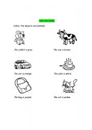 English worksheet: The colours