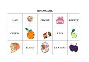 English worksheet: bingo game 