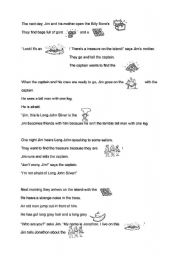 English worksheet: The story of Treasure Island