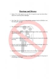 English worksheet: Marriage and Divorce