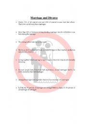 English Worksheet: Marriage and Divorce