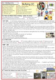 English Worksheet: Bullying (2)