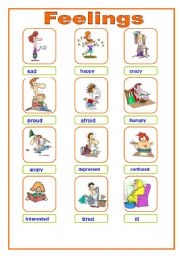 English Worksheet: Feelings