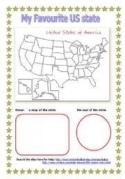 English Worksheet: My favourite US state