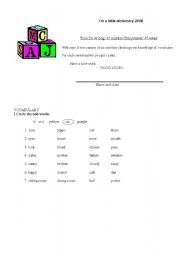 English worksheet: Vocabularz contest