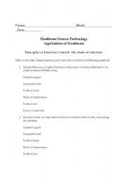 English Worksheet: Chain of Infection Osmosis Jones Video