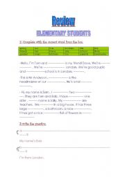 English worksheet: english review