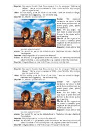 English worksheet: Interview about animals