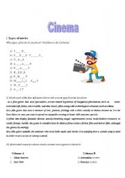 English Worksheet: Cinema