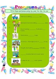 English Worksheet: Possessive pronouns/adjectives