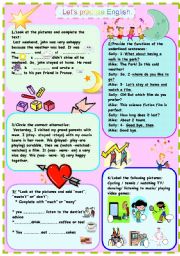 English Worksheet: PRACTICING BASIC ENGLISH 2