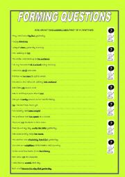 English Worksheet: ASK ABOUT THE UNDERLINED PART OF A SENTENCE 
