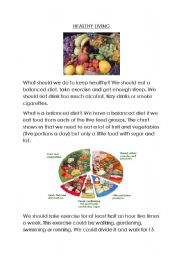 English Worksheet: Healthy Living