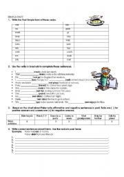 English Worksheet: past simple exercises