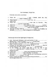 English Worksheet: Past Simple / Past Continuous