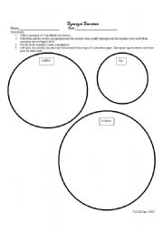 English Worksheet: Synonym Snowman student paper