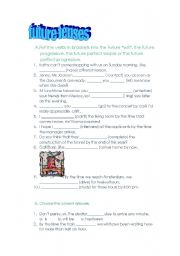 English Worksheet: Future tenses practice (key included)
