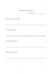 English worksheet: Quiz sheet 