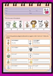 English Worksheet: Animals