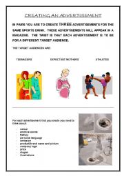 English Worksheet: Creating an Advertisement