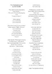 English worksheet: Lyrics to the 