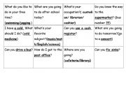 English worksheet: board game cards-review