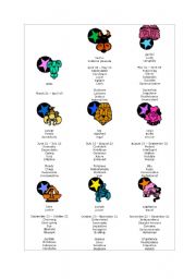 English Worksheet: Zodiac Signs, Which Sign Are you?