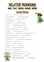 English Worksheet: Relative Pronouns 1