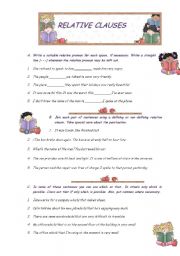 English Worksheet: Relative Clauses 