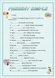 English Worksheet: PRESENT SIMPLE