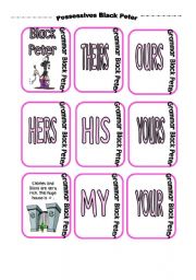 POSSESSIVE ADJECTIVES AND PRONOUNS Black Peter card game (part 2)