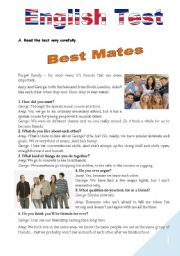 English Worksheet: Test about Friendship