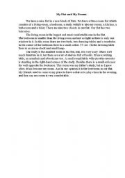 English Worksheet: My flat