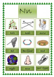 English Worksheet: picture dictionary (n)