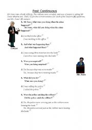 English worksheet: past continuous