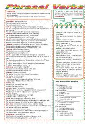 Phrasal verbs - review & exercises (fully editable) - 3 pages