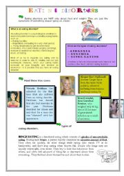 English Worksheet: EATING DISORDERS