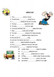 English Worksheet: simple past