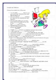 English Worksheet: gerunds and infinitives