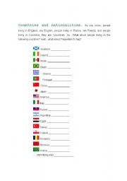 English Worksheet: Our Flag!